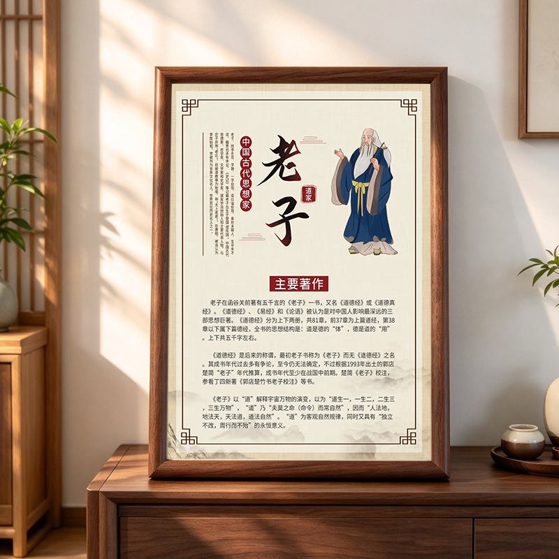 古代圣贤国学新中式摆台字画