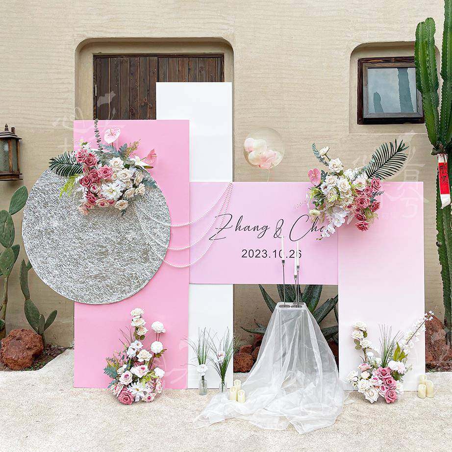 网红粉色彷真花ins风小清新韩式订婚宴布置婚礼回门宴大场景装饰,节庆用品/礼品,装扮布置套餐,淘宝优惠券,粉丝福利购,淘宝优惠卷
