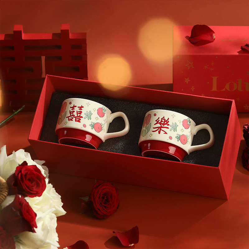 蓝莲花新婚结婚礼物送p新人实用礼品婚礼陶瓷对杯新娘朋友订婚闺,节庆用品/礼品,创意礼盒/礼品套组,淘宝优惠券,粉丝福利购,淘宝优惠卷