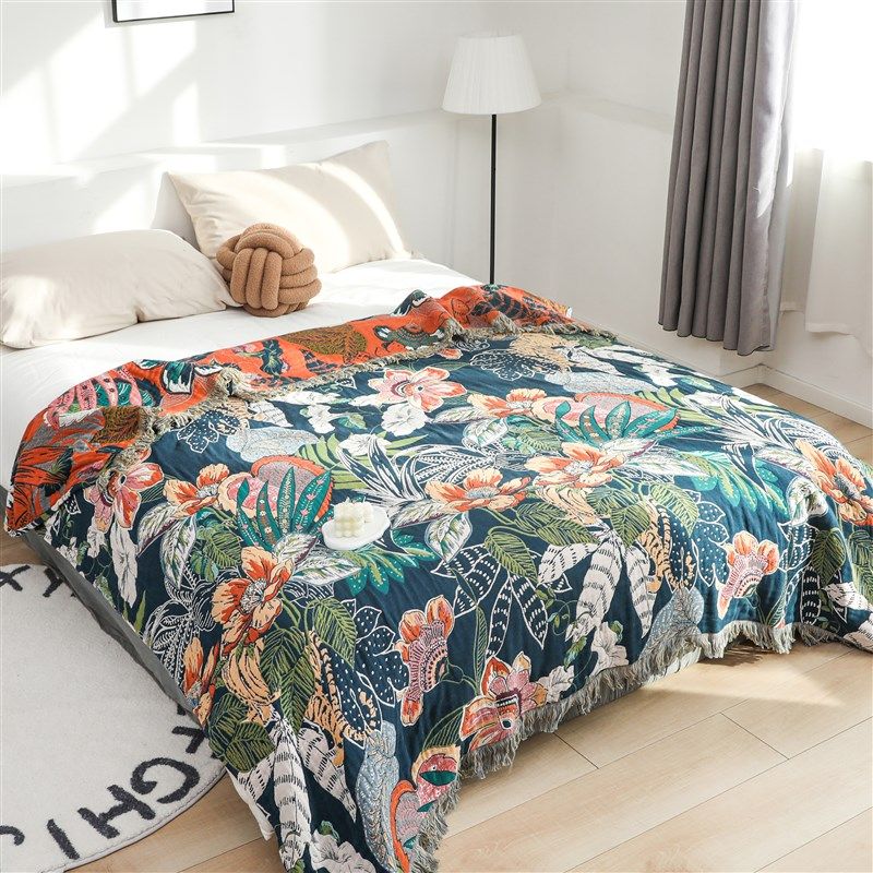 纱布毯沙发巾毛巾被流苏盖毯E田园风休闲毯午睡毯沙发毯,床上用品,休闲毯/毛毯/绒毯,淘宝优惠券,粉丝福利购,淘宝优惠卷