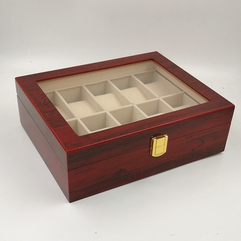 烤漆手表盒木盒手表箱收纳盒 收藏腕表的10位天窗V展示盒木质盒子
