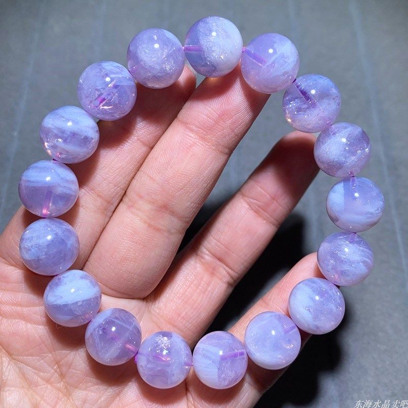 天然奶盖碎冰紫玉晶紫水晶手链梦幻紫晶J甜美饰品一物一图送礼物