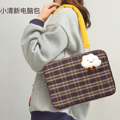 笔记本电脑包14寸手提适用macbook苹果air13.6华为matebook联想小新pro16通勤ipad平板收纳包15.6斜挎女士款