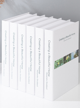 现代简约黑白灰色样板间s摆设书模型拍摄道具假书仿真书装饰品摆