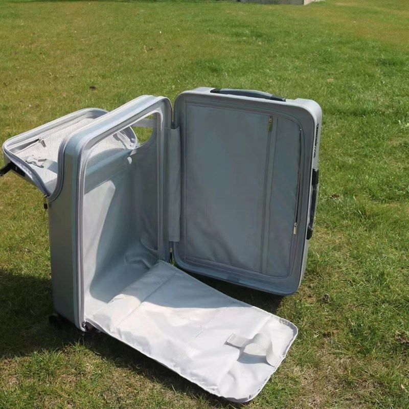 前开口拉链拉杆箱商务登机万向静音轮外交旅行官P行李箱20寸男24