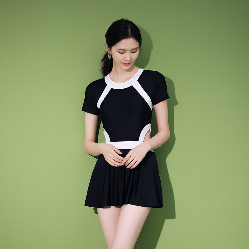 连体泳衣c女泡温泉2023年新款保守显瘦遮肚裙式平角游泳馆泳装,运动/瑜伽/健身/球迷用品,连体泳衣,淘宝优惠券,粉丝福利购,淘宝优惠卷