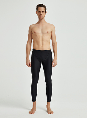 男女七分九分游泳裤 长腿泳w裤 潜水裤 沙滩裤 游泳长裤 运动裤