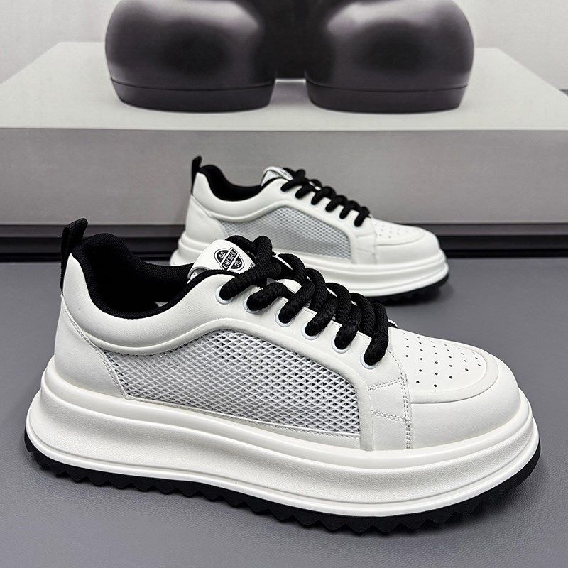 2025爆款网面运动休闲板鞋45夏季新款大码男鞋46单U网百搭小白鞋4,流行男鞋,休闲板鞋,淘宝优惠券,粉丝福利购,淘宝优惠卷