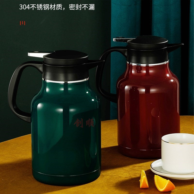 304不锈钢f 暖水壶 双层 真空保温壶韩式家用热水咖啡壶茶仓焖茶