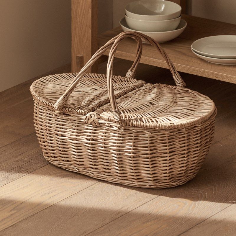 收纳篮柳编藤编织手提野餐篮子采摘水果蔬菜篮收纳W筐购物篮竹篮,收纳整理,其他收纳篮,淘宝优惠券,粉丝福利购,淘宝优惠卷