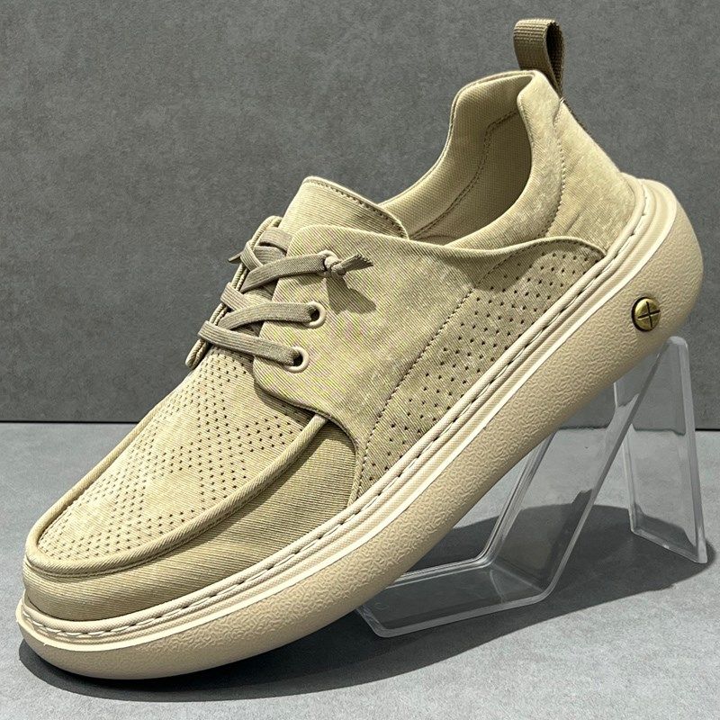 男鞋2025新款布鞋轻r便透气休闲板鞋系带懒人鞋男款软底布面鞋,流行男鞋,休闲板鞋,淘宝优惠券,粉丝福利购,淘宝优惠卷