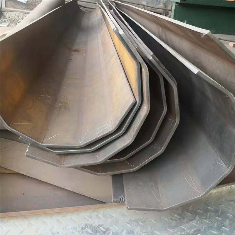 加工切割件 钢板折U型槽 中厚板折压圆弧加工 钢板弯半圆40cr钢板