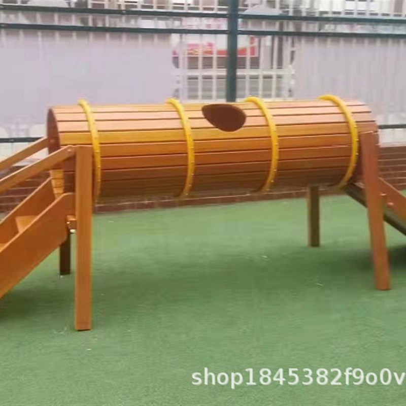 户外大小型滑滑梯幼儿园攀爬架木质荡桥钻洞儿童体能训练组合设施