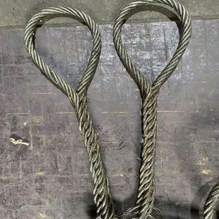 吊车吊索具插编头30公分行车油丝绳 手工编头双扣钢丝绳起重吊装