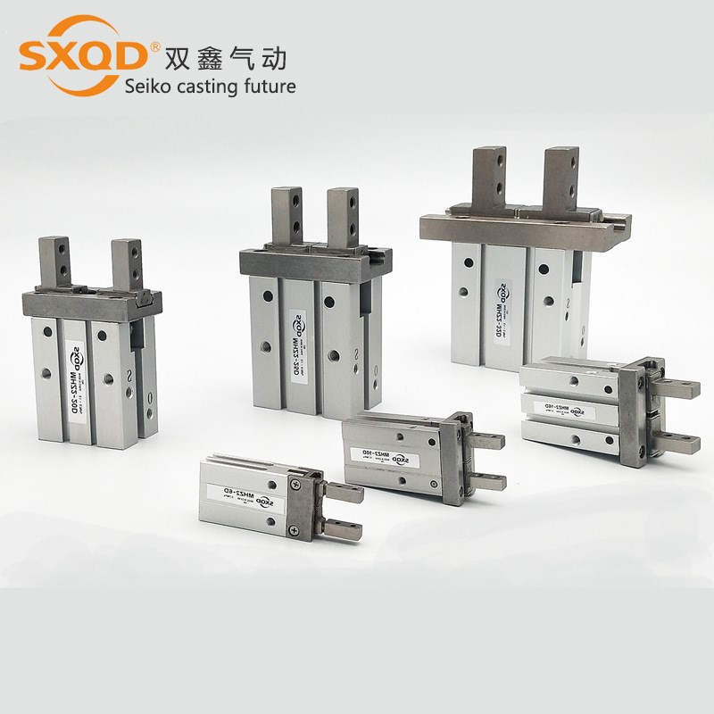 MHZL2气动手指气缸MHZ2机械手夹具平行夹爪HFZ-6-10D16D20D25D32D