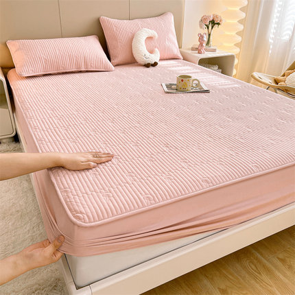 牛奶棉大豆夹棉床笠单件四季款床护罩床垫保护全包