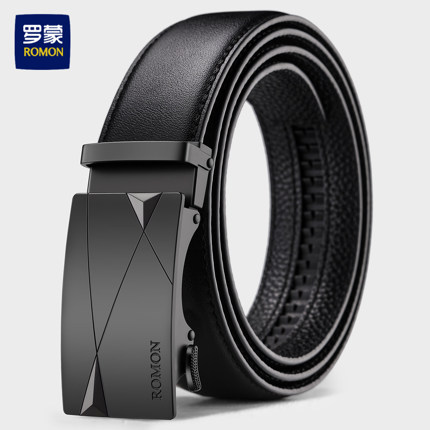 罗蒙皮带男真皮商务休闲男士腰带官方正品时尚头层牛皮裤腰带潮流