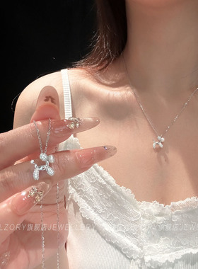 官方正品纯银小狗淡水珍珠项链女