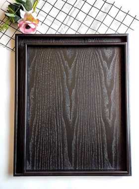 一件代发超大60cm黑色长方实木茶具茶盘酒店烤全羊端盘托盘果盘跨