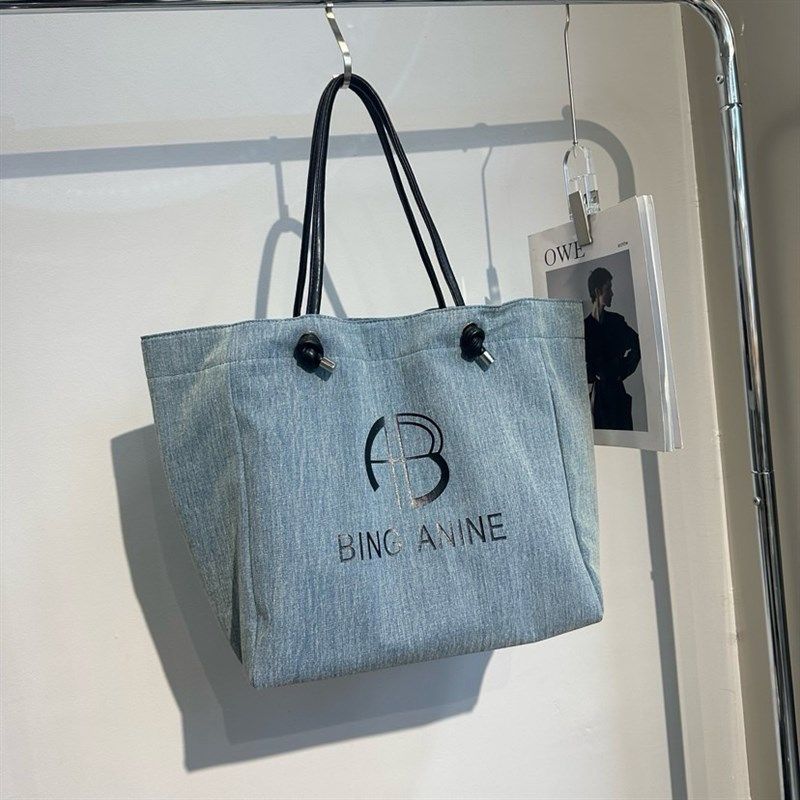 大容量帆布购物袋大包包女2025C新款松弛感百搭牛仔通勤旅行单肩,箱包皮具/热销女包/男包,时尚帆布包,淘宝优惠券,粉丝福利购,淘宝优惠卷