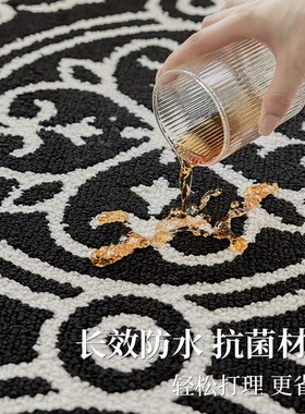 客厅卧室转椅小地垫圆形地毯202C4新款沙发茶几电脑椅子耐脏脚垫