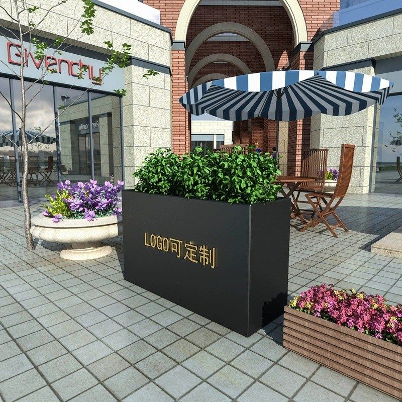 户外花箱外摆售楼部商业街广场隔断长H方形花架子花盆园艺花坛花,商业/办公家具,花坛/花箱,淘宝优惠券,粉丝福利购,淘宝优惠卷