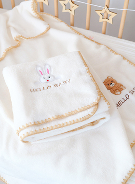 TGTG婴儿盖毯宝宝春秋毛毯儿童安抚毯新生儿出门放风推车盖巾