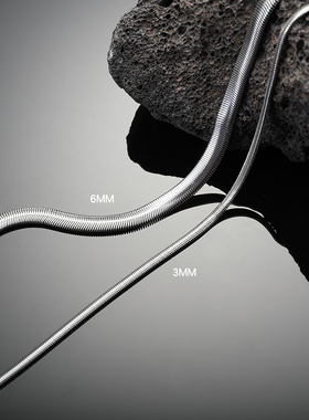 sooshare男潮蛇骨链刀片链百搭钛钢锁骨链男士女嘻哈古巴蹦迪项链