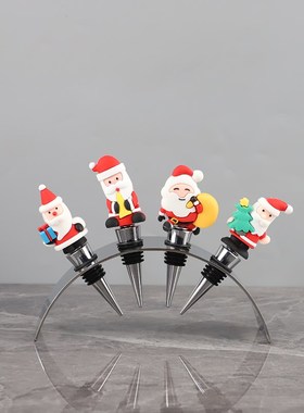 创意马头红酒瓶塞摆件组合套装家居客厅酒柜样板间圣诞瓶塞装饰品