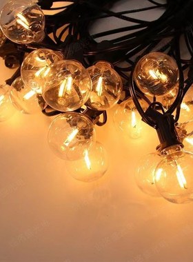 出口110VG40LED户外防水串灯室外220V灯串灯泡露台庭院装饰灯树灯