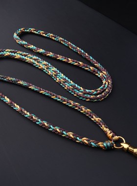 泰国佛牌链手工精编8股编钛钢鹰钩扣弹簧扣保色多挂挂链男女TG064