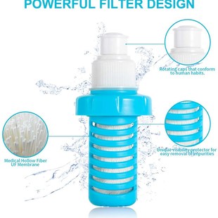 净水器个人用过滤器野营应急求生滤水工具过滤水杯水袋 户外便携式