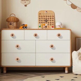 儿童房衣柜拉手女孩实木橱柜抽屉实木创意原木色小房子柜门把手