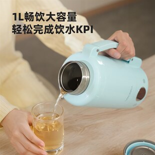 纯钛便携式烧水壶旅行家用1L电热水壶316不锈钢真空保温烧水杯