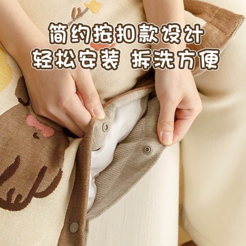 全棉纱布枕套一对装单人枕头套枕芯内胆套家用枕巾套48x74cm.