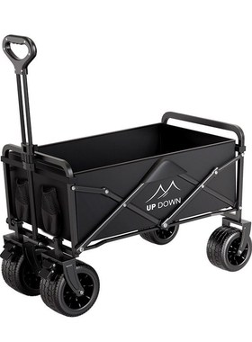 updown露营车户外折叠手推营地车野营儿童可躺摆摊拖车野餐小推车