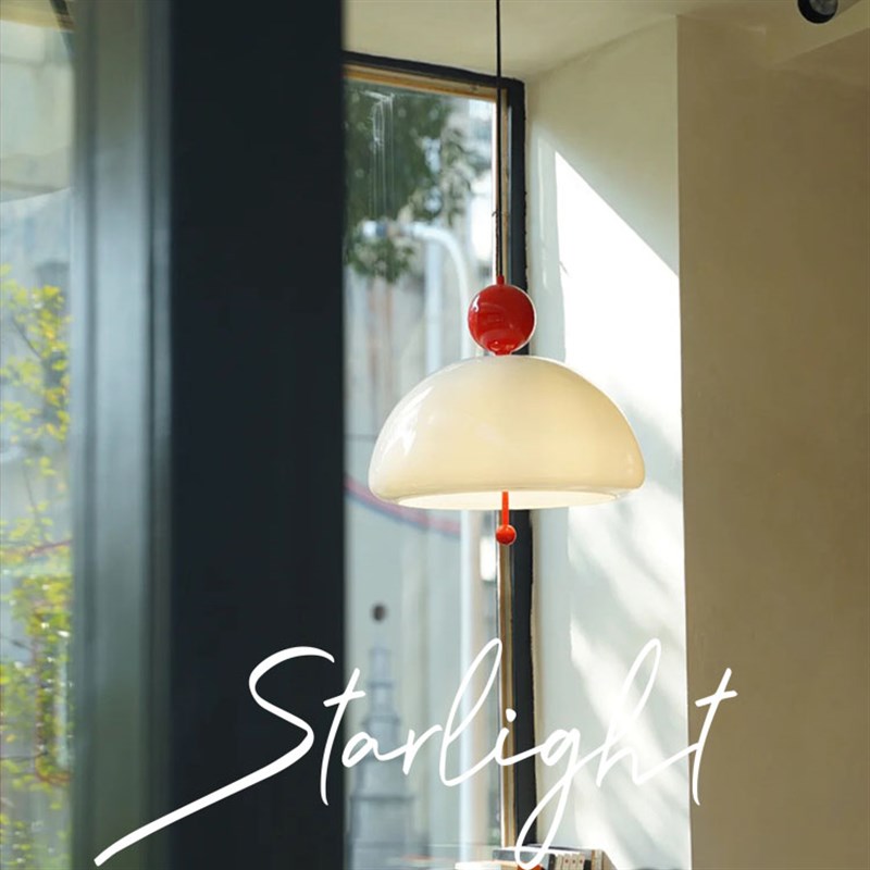 中古风玻璃艺术吊灯法式奶油风餐厅客厅吊灯复古民宿卧室吧台灯具