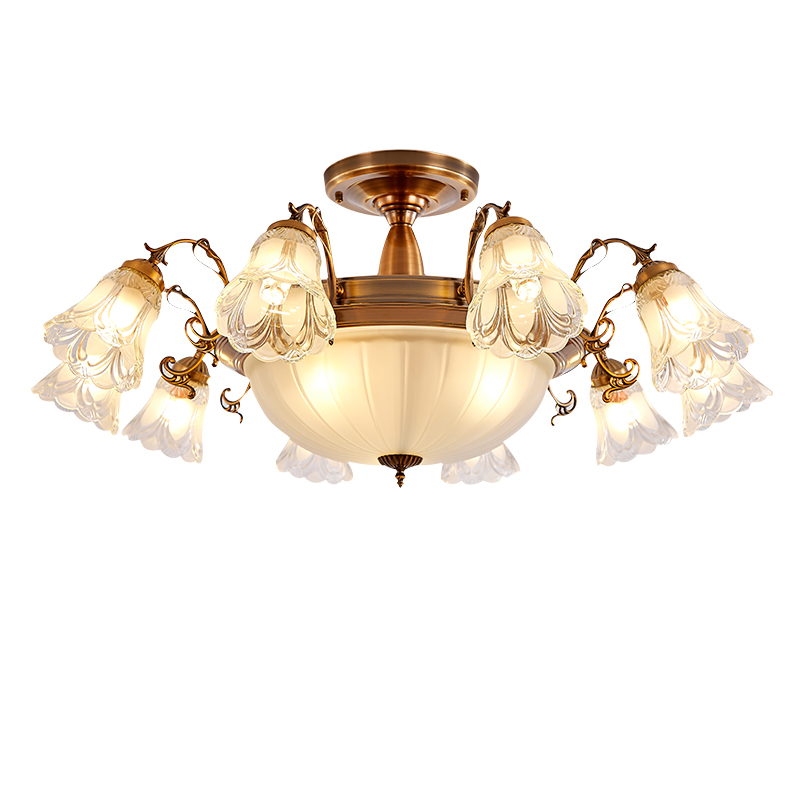 欧式吊灯大气客厅卧室餐厅玻璃灯具田园风格温馨浪漫家装套餐灯饰