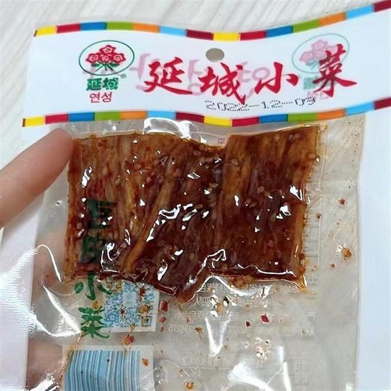 新货豆筋素肉豆干15g延边特产延城小菜豆皮辣条辣片小吃80后怀旧