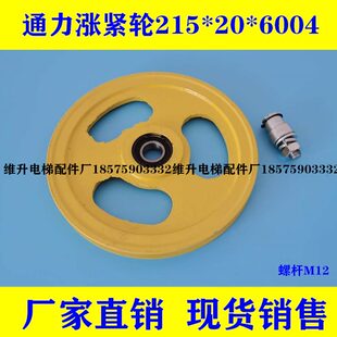 涨紧轮装 直径214 通力电梯 置 限速器轴承6004涨紧轮 215MM 250MM