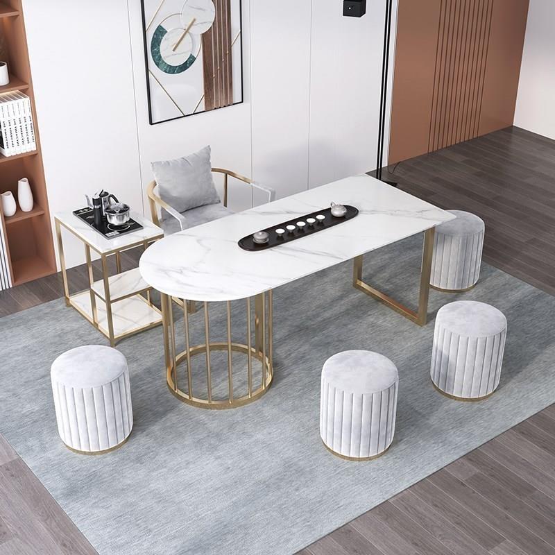 3Y轻奢办公室岩板茶桌椅组合现代简约家用客厅阳台干泡小茶台桌禅