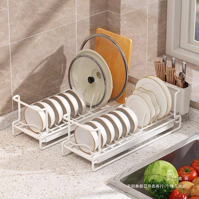新款窗台窄款厨柜碗碟架厨房台面置物架橱柜内盘子收纳碗柜沥水碗