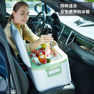 冰记车载冰箱12.8L压缩机宿舍车家两用户外冷冻迷你便携直流单门