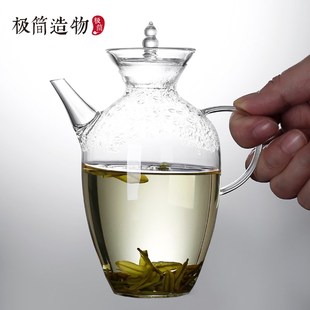 仿古宋执壶玻璃泡绿茶泡茶器一人用女士小喝茶壶功夫茶具家用