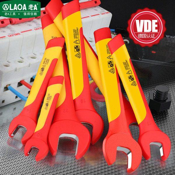老A 绝缘开口扳手 VDE耐压1000V新能源汽车维修电工专用呆扳手,五金/工具,双头呆扳手,淘宝优惠券,粉丝福利购,淘宝优惠卷