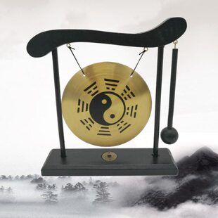 合金风铃摆件双龙百寿锣家居饰品装饰工艺品摆设铜锣