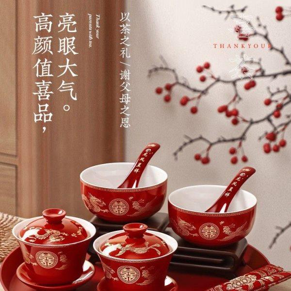 结婚碗筷套装喜碗改口敬酒茶具敬茶杯一对碗红色婚礼陪嫁用品大全,节庆用品/礼品,喜碗/敬茶杯,淘宝优惠券,粉丝福利购,淘宝优惠卷