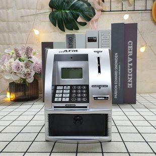 atm语音自动取款机投币储蓄儿童迷你保险箱密码记数存钱跨境