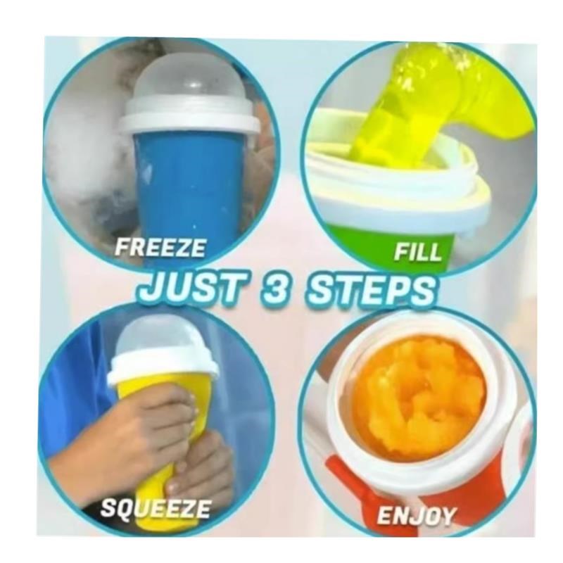 Quick-Frozen Squeeze Cup Slushy MakerN Ice Cream Maker