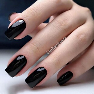 GloEssy False Fake Artificial Nails Red Press Wine Nail